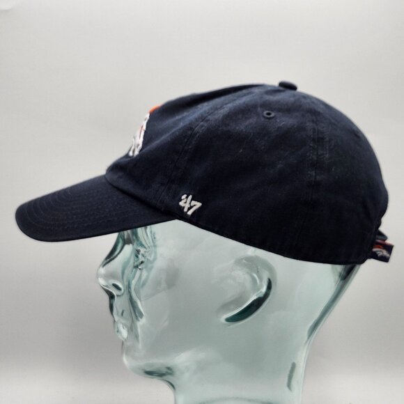 Denver Broncos NFL 47 Navy Blue Adjustable Strap Baseball Cap Embroidered Logo - Picture 9 of 14